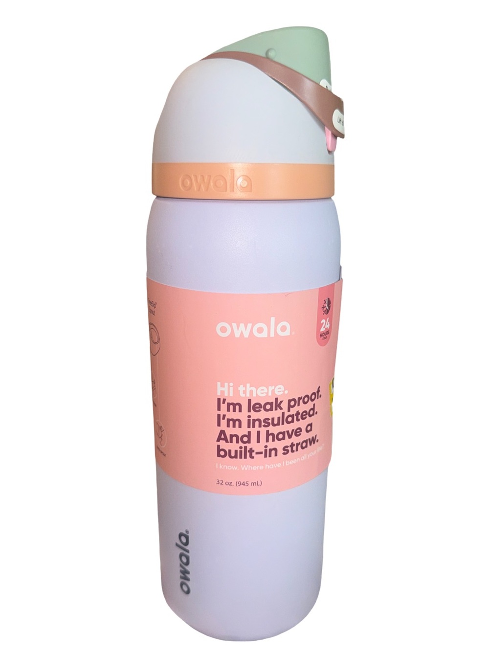 Owala 32oz FreeSip Stainless Steel Water Bottle Periwinkle Twinkle